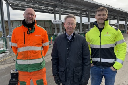 Åpning av næringsmottak på Lofterød gjenvinningsstasjon